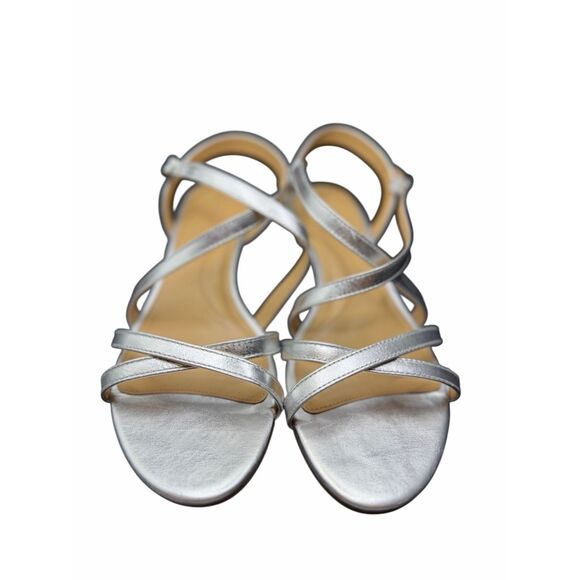 Talbots silver capri strappy sandals- size 9 - Picture 1 of 7